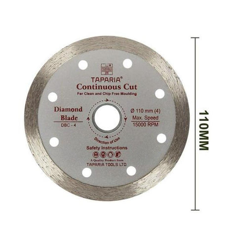 Taparia Diamond Cutting Blade Continous Cut 110 mm – DBC-4