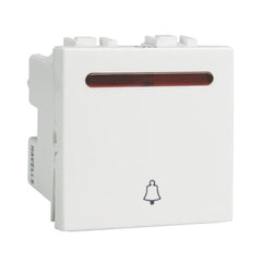 Havells REO 6A Mega Bell Push Switch With Indicator AHBMBIW061 