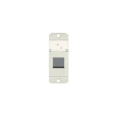Norisys Square Series RJ 11 Double Line Telephone Shuttered Socket 1 Module S7800 .01 