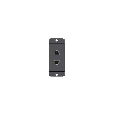 Norisys Square Series 2 Pin Socket (Roun & Flat) 6A S1010 .23