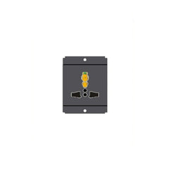 Norisys Square Series 3 Pin Shuttered Socket (Flat) 2Module S7531 .23
